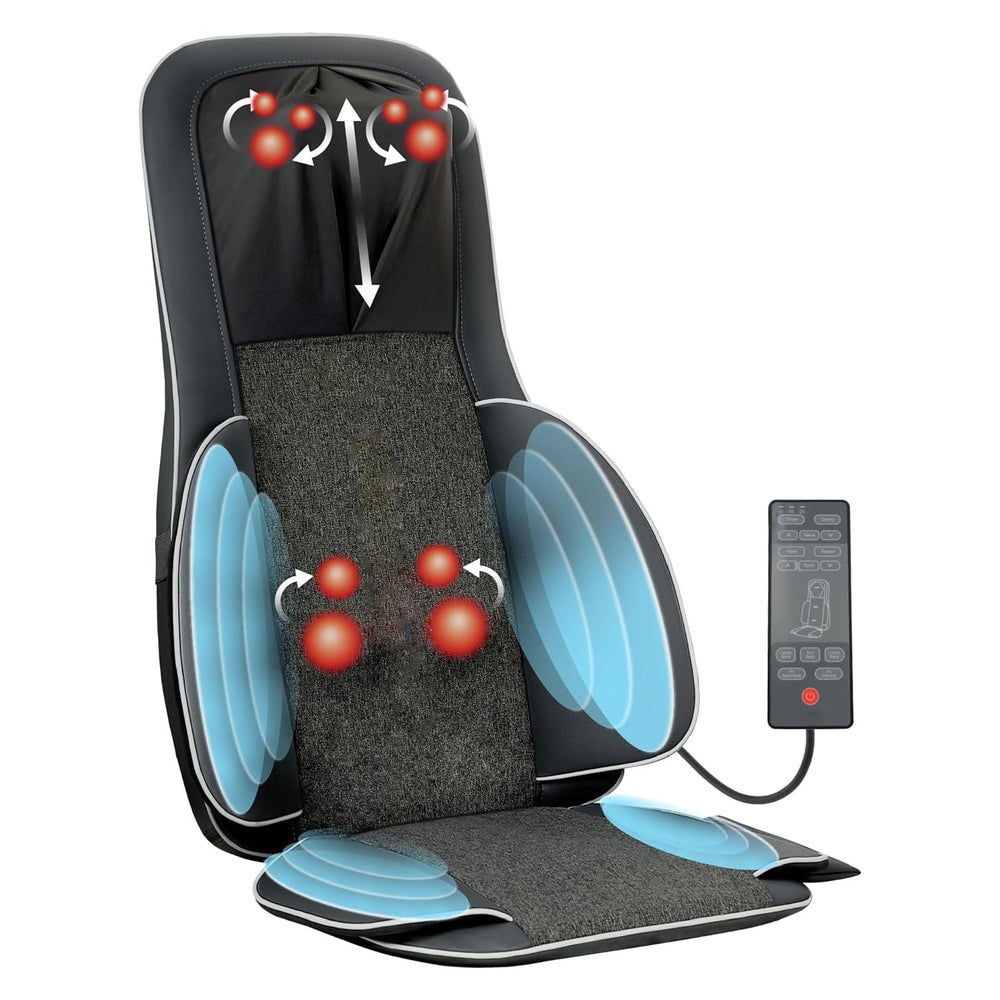 3D Shiatsu Neck & Back Massage Chair Pad